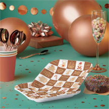 Gingerbread Cookies Checkered Pattern