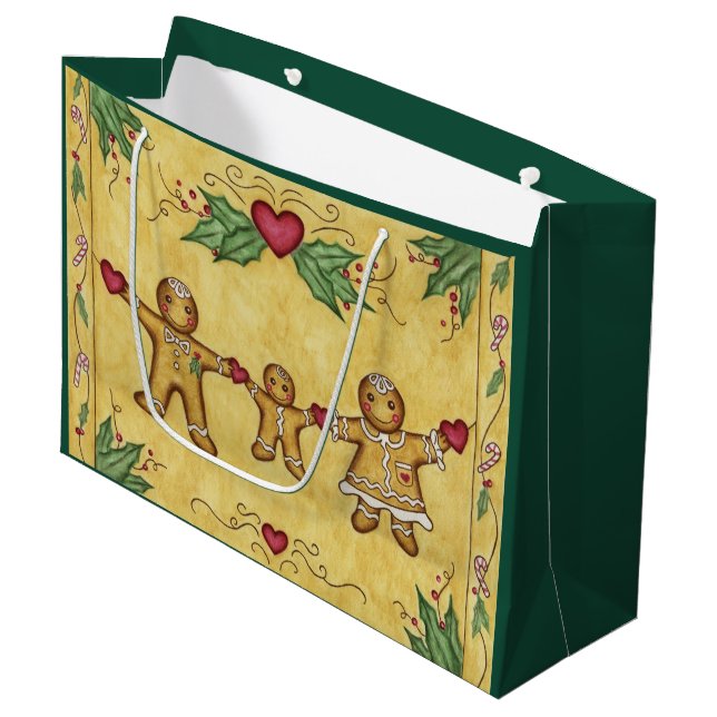 Gingerbread Cookies Gift Bag (Framsidan Vinklad)