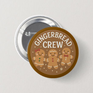 Gingerbread Crew Söt Jul Knapp