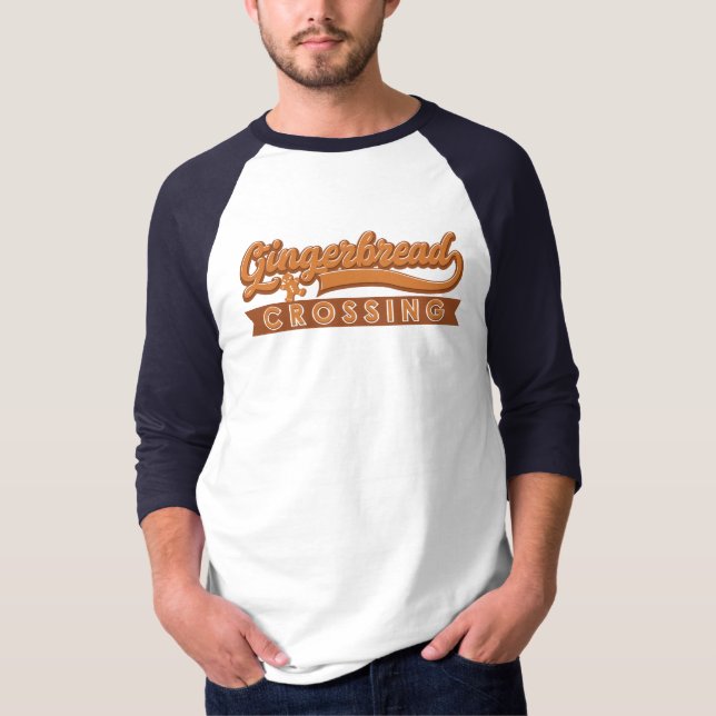 GingerBread Crossing-jul-Helgdag T Shirt (Framsida)