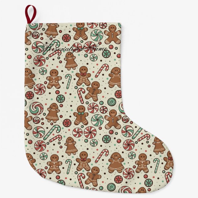 Gingerbread Delight Stor Julstrumpa (Framsidan)