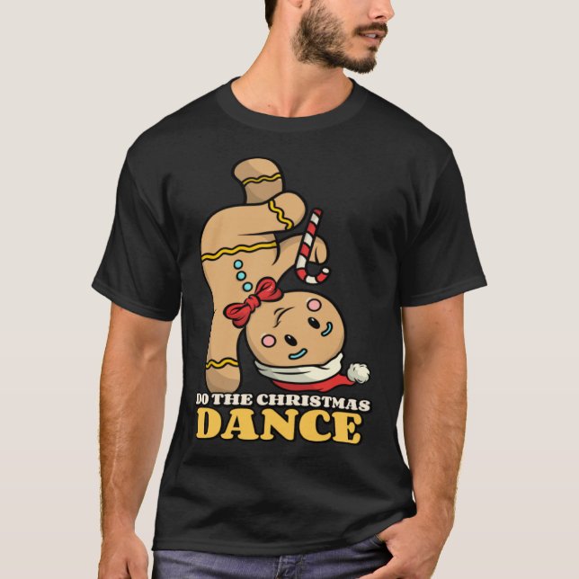 gingerbread do the xmas dance cute t shirt (Framsida)