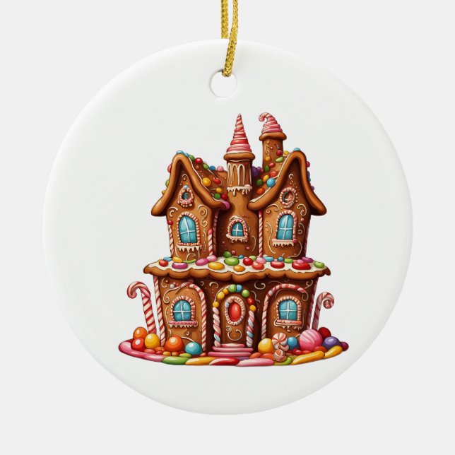 GingerBread Fall Vibes Ornaments  Julgransprydnad Keramik (Framsidan)