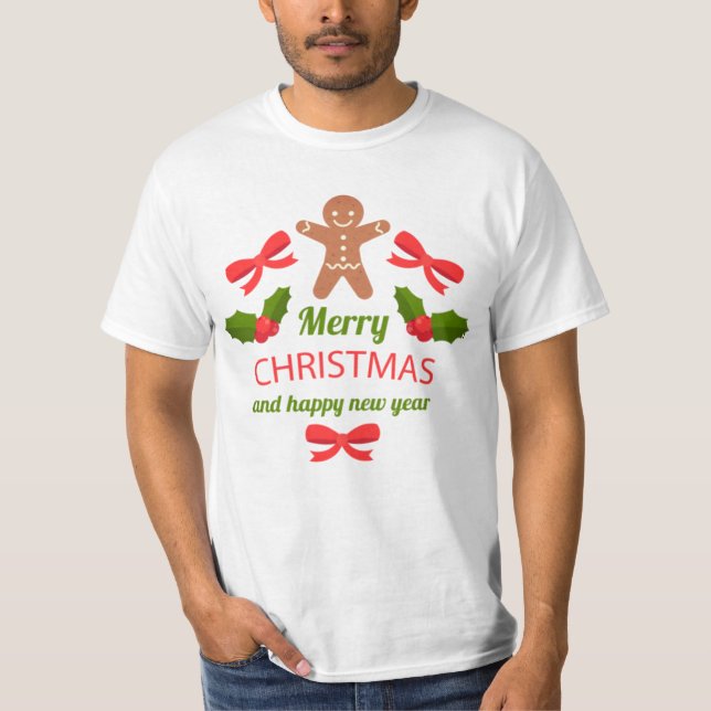 Gingerbread Family Matching Christmas Shirt USA T (Framsida)