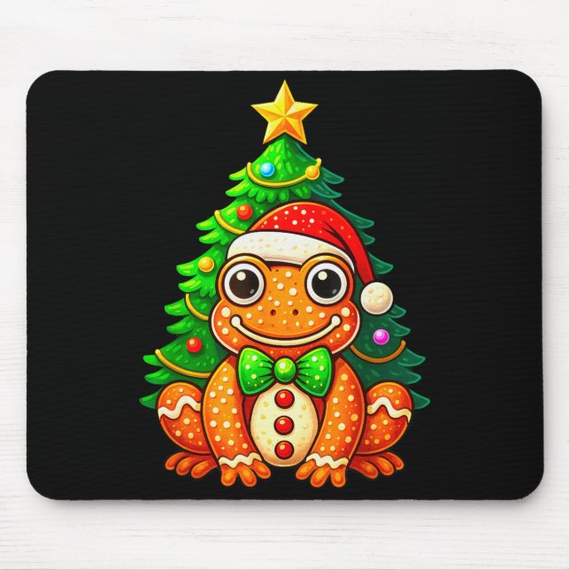 Gingerbread Frog Wearing Santa Hat Christmas Tree  Musmatta (Framsidan)