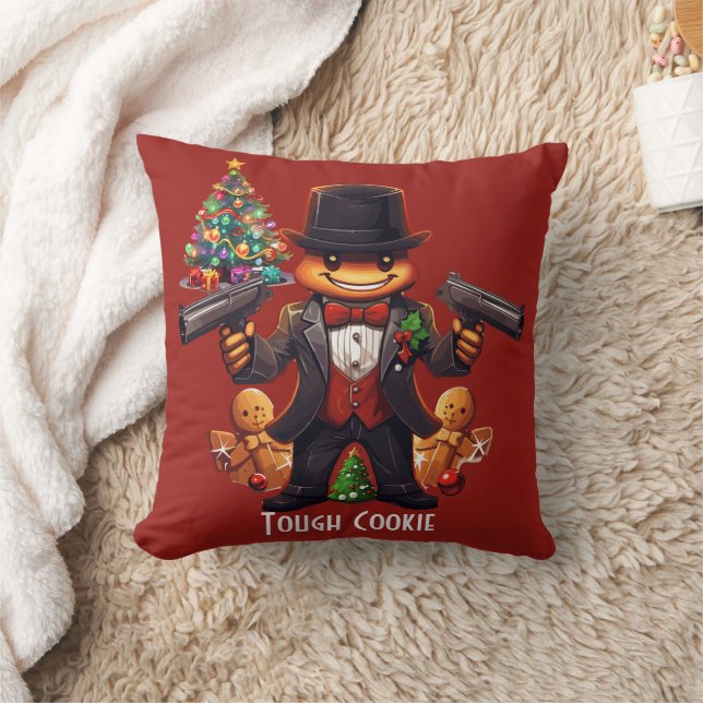 Gingerbread Gangster Kudde (Filt)
