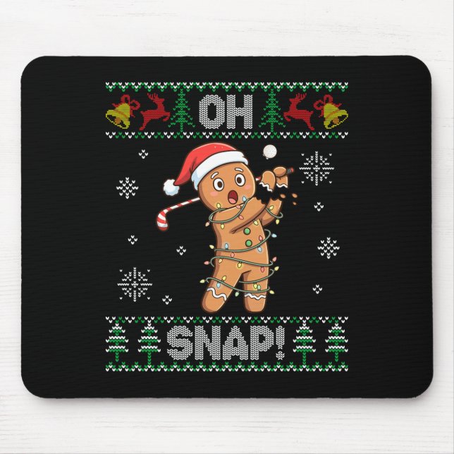 Gingerbread Golf Christmas Cookie Oh Snap Santa Ug Musmatta (Framsidan)