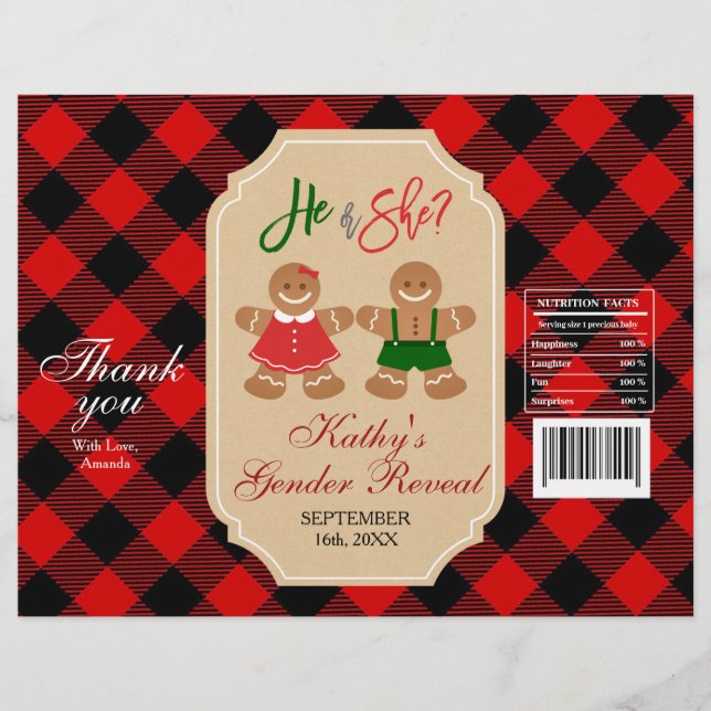 Gingerbread Holiday Gender Christmas Chip Bag Reklamblad (Framsidan)