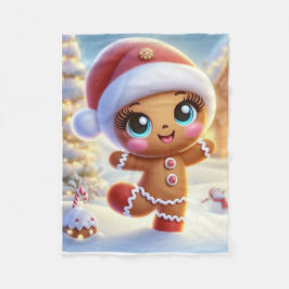 Gingerbread Holiday Joy Fleecefilt