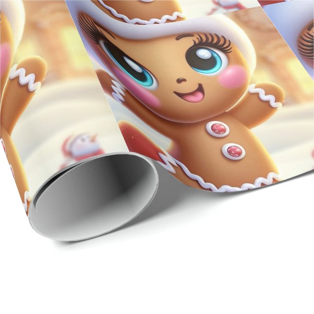 Gingerbread Holiday Joy Presentpapper (Rullad Hörn)