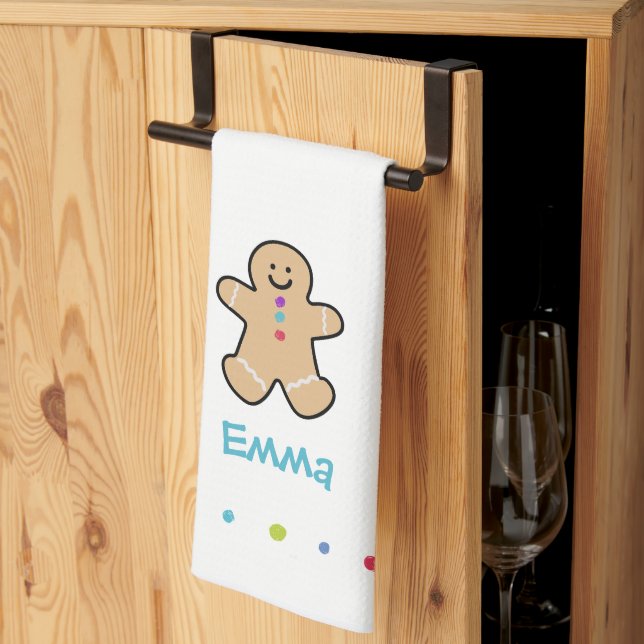 Gingerbread Holiday Kitchen Towel Kökshandduk (Thirds Fold)