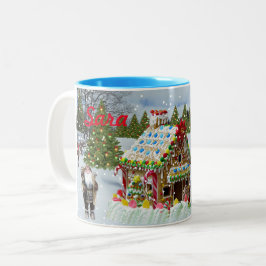 GINGERBREAD HOUSE ANPASSNINGSBAR Two-Tone COFFEE M Två-Tonad Mugg
