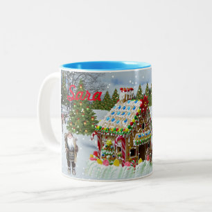 GINGERBREAD HOUSE ANPASSNINGSBAR Two-Tone COFFEE M Två-Tonad Mugg