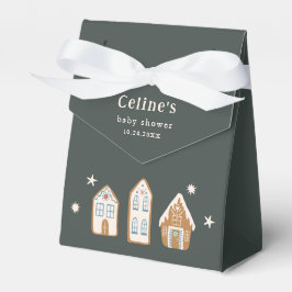 Gingerbread House Boy Baby Shower Favor Boxes Presentaskar