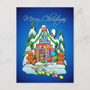 GINGERBREAD HOUSE by SHARON SHARPE Vykort