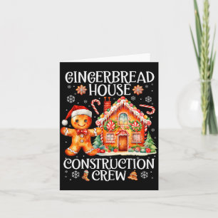 Gingerbread House Byggande Besättning Kakor Baknin Kort