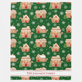 Gingerbread House Christmas Fleecefilt