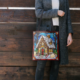 Gingerbread House Falsglas Tygkasse