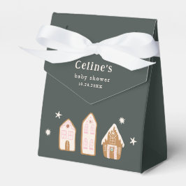 Gingerbread House Girl Baby Shower Favor Boxes Presentaskar