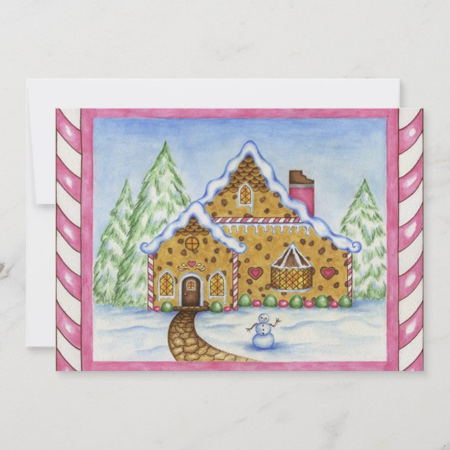 Gingerbread House Inbjudan (Framsida)