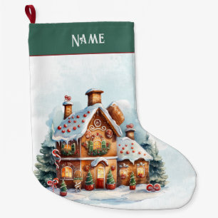 Gingerbread House Jul Holiday Strumpa