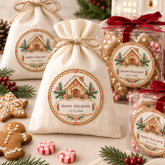 Gingerbread House Jul Klistermärken