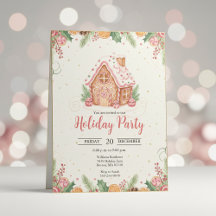Gingerbread House Julfest Invitation