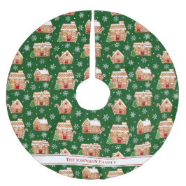 Gingerbread House Julgransmatta Borstad Polyester