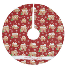 Gingerbread House Julgransmatta Borstad Polyester