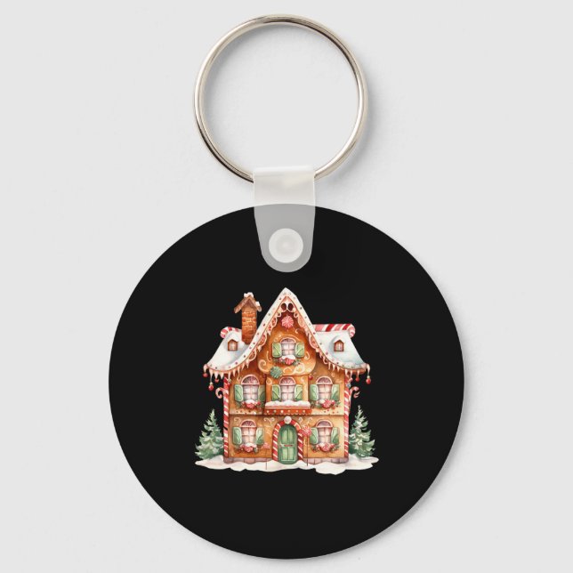 Gingerbread House Long Sleeve  Nyckelring (Framsida)