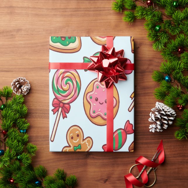 Gingerbread House och söta barn jul Presentpapper (Julgåva)