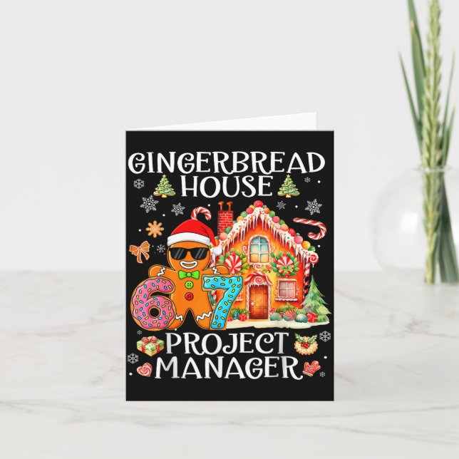 Gingerbread House Project Manager Decorating Bakin Kort (Framsida)