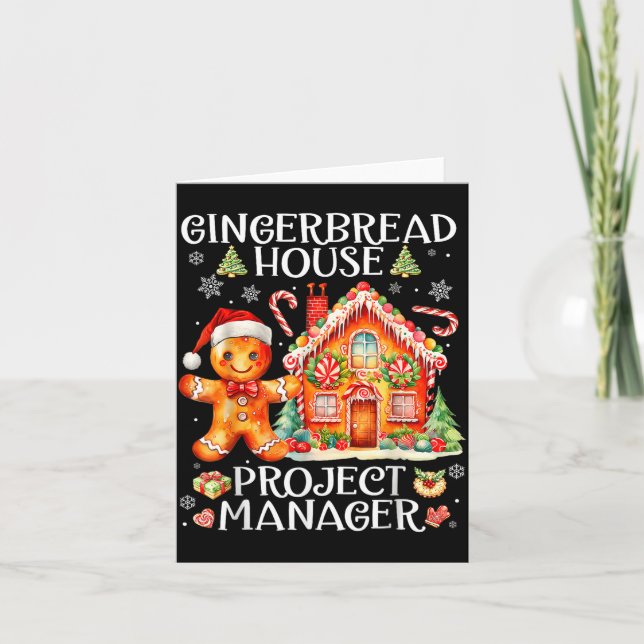 Gingerbread House Project Manager Decorating Bakin Kort (Framsida)