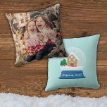 GINGERBREAD HOUSE SNÖ GLOBE KUDDE<br><div class="desc">Cute gingerbrödhus i en snö-glob för perfektens julminne</div>