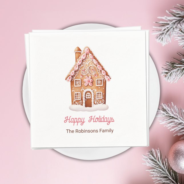 Gingerbread Hus God Jul Jul  Pappersservett (Skapare uppladdad)