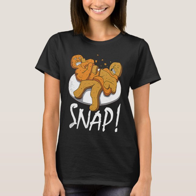 Gingerbread in Jiu jitsu Armbar BJJ T Shirt (Framsida)