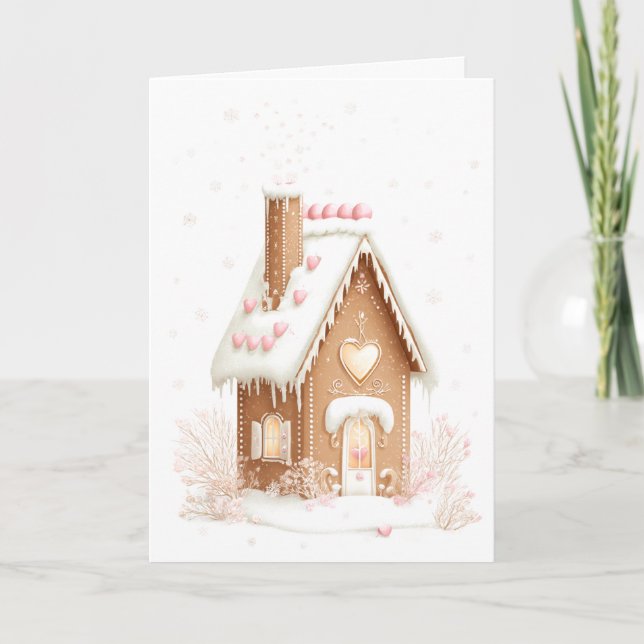 Gingerbread jul helgkort (Framsida)
