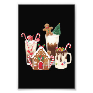 Gingerbread jul kaffe älskare present jul fototryck
