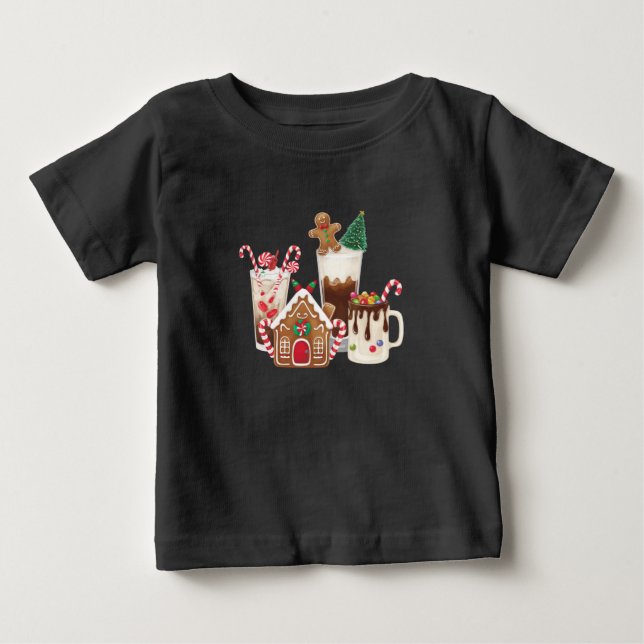 Gingerbread jul kaffe älskare present jul  t shirt (Framsida)
