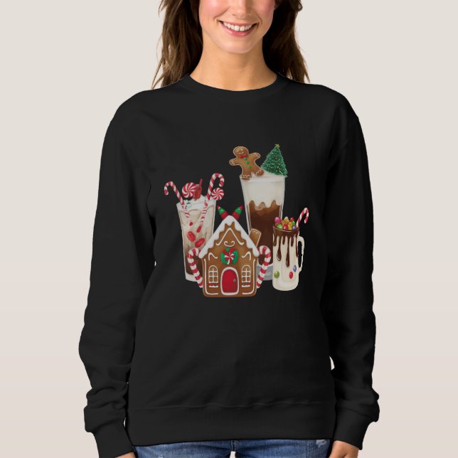 Gingerbread jul kaffe älskare present jul  t shirt (Framsida)