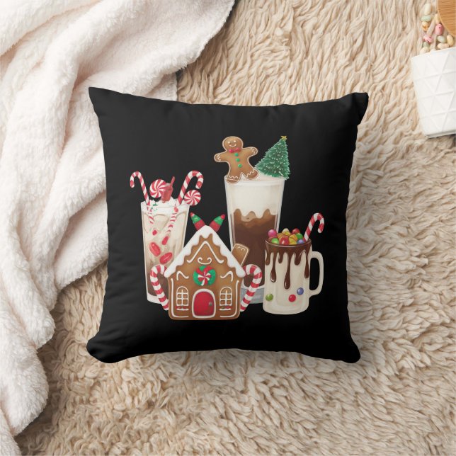 Gingerbread jul kaffegåva älskare Xmas  Kudde (Filt)