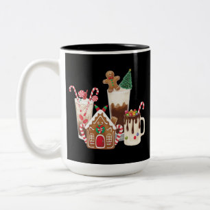 Gingerbread jul kaffegåva älskare Xmas  Två-Tonad Mugg