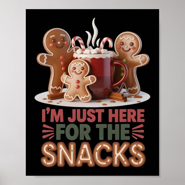 Gingerbread jul snacks Roligt jul  Poster (Framsidan)