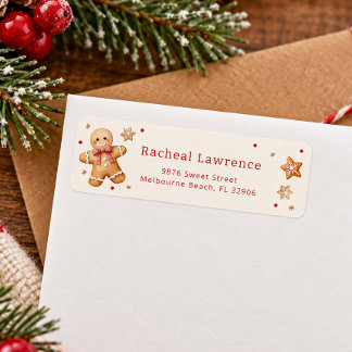 Gingerbread julbakelse utbytes retur returadress etikett