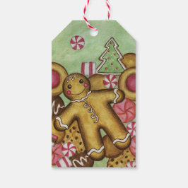 Gingerbread julbakelser presentkort Presentförpack Presentetikett