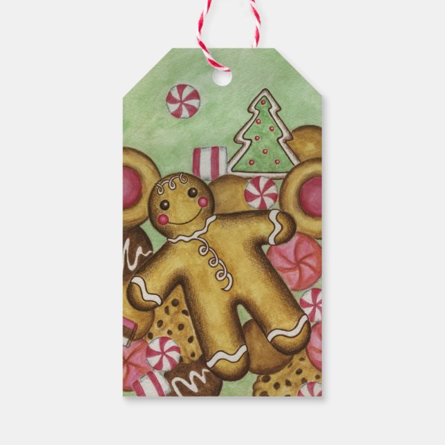 Gingerbread julbakelser presentkort Presentförpack Presentetikett (Baksidan)