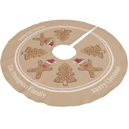 Gingerbread julgodisformer med text julgransmatta borstad polyester