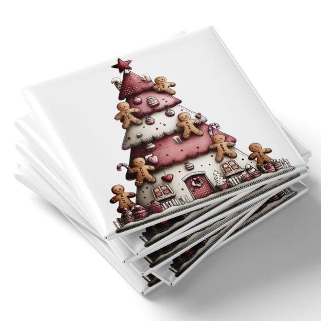Gingerbread julgran | julmagnet magnet (Gingerbread Christmas Tree | Christmas Magnet by PiggyPrint Sticker. by PiggyPrint Sticker. )