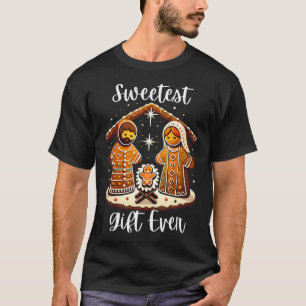 Gingerbread julkrubba sötaste någonsin Jesus T Shirt