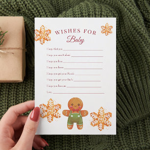 Gingerbread Julönskningar för Baby Lek Inbjudningar